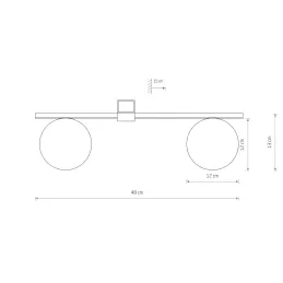 Lampe design PIK DUO / Noir mat