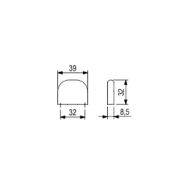 Bouton de meuble TRON / Doré brossé