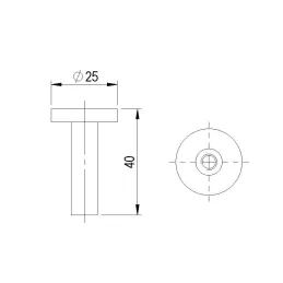 Patère SIMPLO / Doré brossé