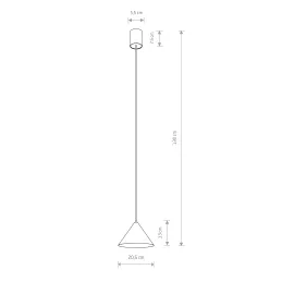 Lampe design ZENITH S 205 mm / Noir