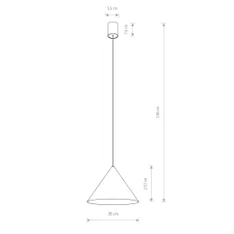 Lampe design ZENITH M 350 mm / Blanche