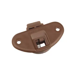 Kit pour porte coulissante : guide supérieur + roulette inférieure UNIPOS / Brun foncé
