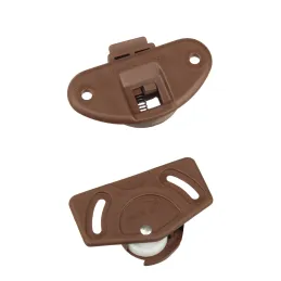 Kit pour porte coulissante : guide supérieur + roulette inférieure UNIPOS / Brun foncé
