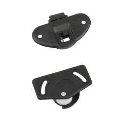 Kit pour porte coulissante : guide supérieur + roulette inférieure UNIPOS / Noir