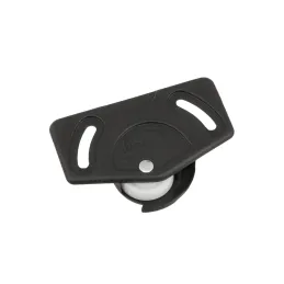 Kit pour porte coulissante : guide supérieur + roulette inférieure UNIPOS / Noir