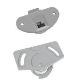 Kit pour porte coulissante avec guide supérieur + roulette inférieure UNIPOS / Gris