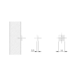 Amortisseur adhésif en PVC 10 x 10 mm – 55 pièces / Transparent