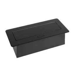 Prise électrique escamotable SCHUKO 3x230V / Noir mat