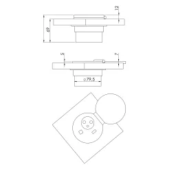 Prise encastrable SCHUKO pour table avec chargeur sans fil 1×230 V + 1×USB-A/C + HDMI + RJ45 / Noir