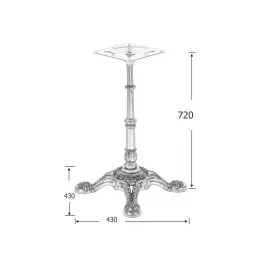 Piètement de table BAROKKO 90 / Patine dorée