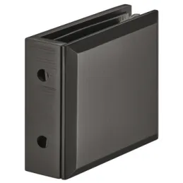Support de verre pour paroi de douche à fixation murale / Noir graphite