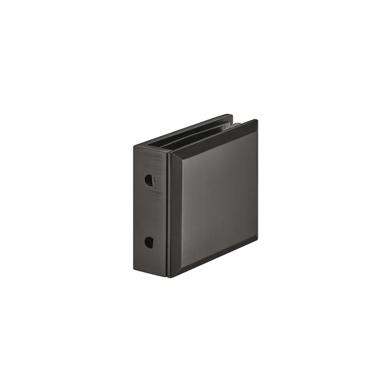Support de verre pour paroi de douche à fixation murale / Noir graphite