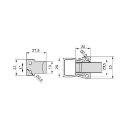 Raccord métallique pour tables pliantes / Zinc