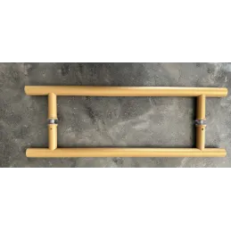 Poignée de porte double face HOME / Doré texturé