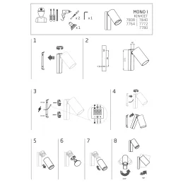 Applique murale MONO I / Blanc mat