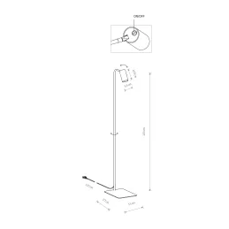 Lampadaire MONO / Noir mat