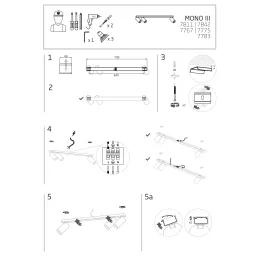 Plafonnier MONO III / Blanc-doré