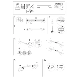 Plafonnier MONO QUATRO / Blanc mat