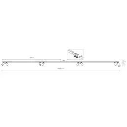 Plafonnier MONO 4000 / Blanc mat