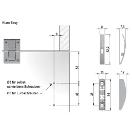 Mécanisme rabattable avec câble KIARO Easy / Gris