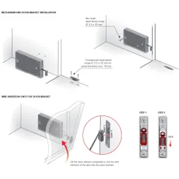 Mécanisme rabattable avec câble KIARO Easy / Gris