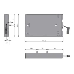 Mécanisme rabattable avec câble KIARO Easy / Gris