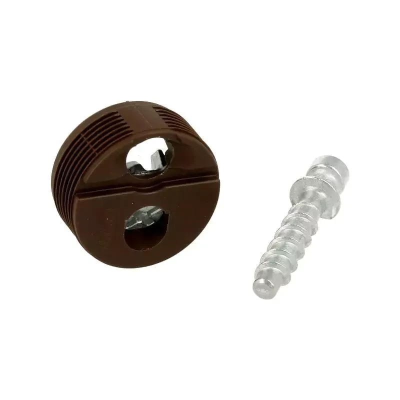 Raccord d’assemblage avec vis pour caisson BLUM / Marron