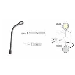 Éclairage LED pour meuble avec recharge USB LADOS LED / Noir mat