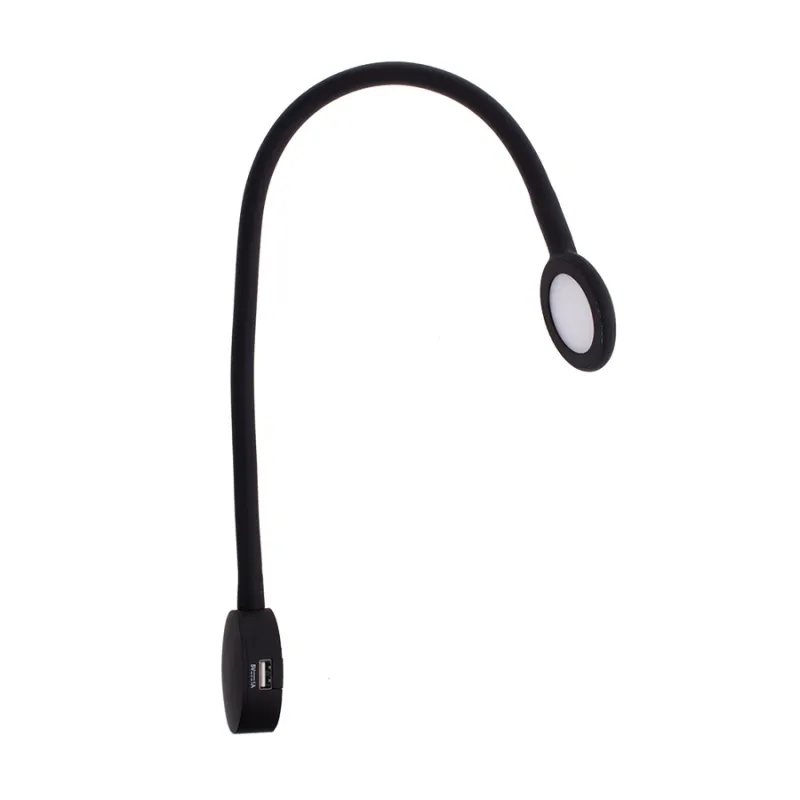 Éclairage LED pour meuble avec recharge USB LADOS LED / Noir mat