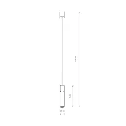 Suspension CYLINDER L / Noir mat