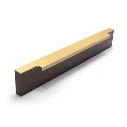 Poignée de chant de porte MONACO / Or brossé