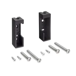 Set d’embouts pour tringle de penderie LUXE / Noir texturé
