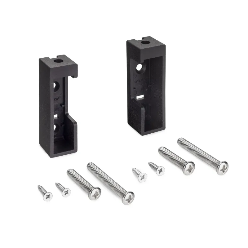 Set d’embouts pour tringle de penderie LUXE / Noir texturé
