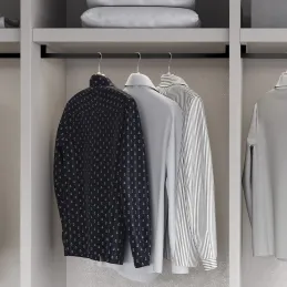 Set d’embouts pour tringle de penderie LUXE / Noir texturé