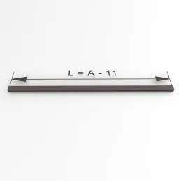 Set d’embouts pour tringle de penderie LUXE / Noir texturé