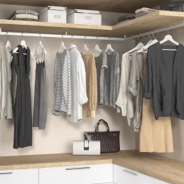 Ensemble d’embouts pour tringle de penderie LUXE / Aluminium