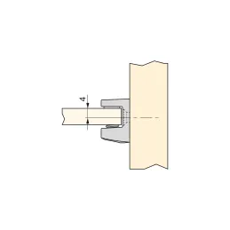 Support d’étagère en verre EVO – 10 pièces / Nickel