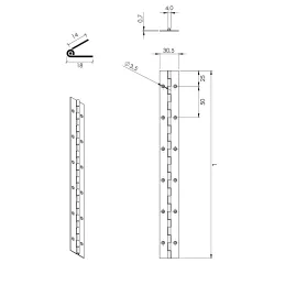 Charnière piano / Acier inoxydable