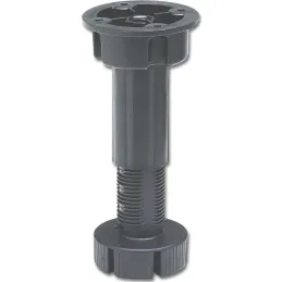 Pied de lit en plastique avec fixation, 148–250 mm / Noir