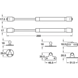 Piston à gaz rabattable HÄFELE