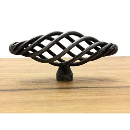 Poignée bouton VIRTUE / Patine noire