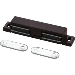 Aimant double pour meuble / Marron foncé
