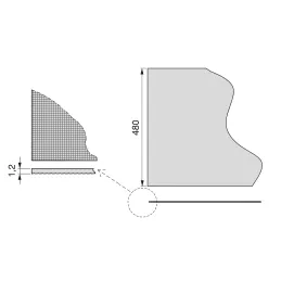 Tapis antidérapant pour tiroir TEXTILE anthracite / 1 m
