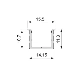 Profilé LED avec diffuseur LYNX W / Aluminium