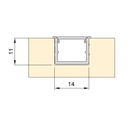 Profilé LED avec diffuseur LYNX W / Aluminium