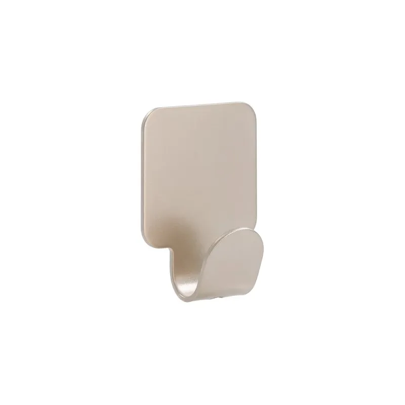 Patère adhésive QUADRO UNO / Nickel mat brossé