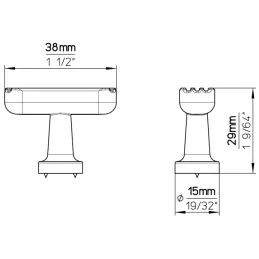 Bouton de meuble MAXIM / Doré brossé