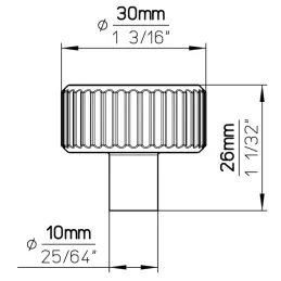 Bouton de meuble PREA / Nickel mat