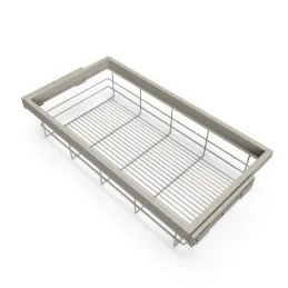 Panier coulissant en fil métallique avec amortisseur NEXUS 860 - 894 mm / Beige