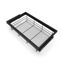 Panier métallique coulissant avec amortissement NEXUS 760–794 mm / Noir mat